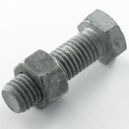 100 x Pultti (myydään mutterin kanssa) Kuusiopää TH M10X30 Luokka 8.8 SB varmgalvanisert stål"