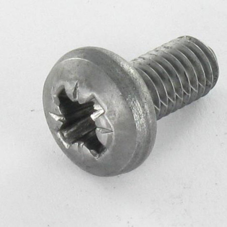 1 x Metalliruuvit leveä kupukantainen Pozi PZ11 M6X12 Raakateräs