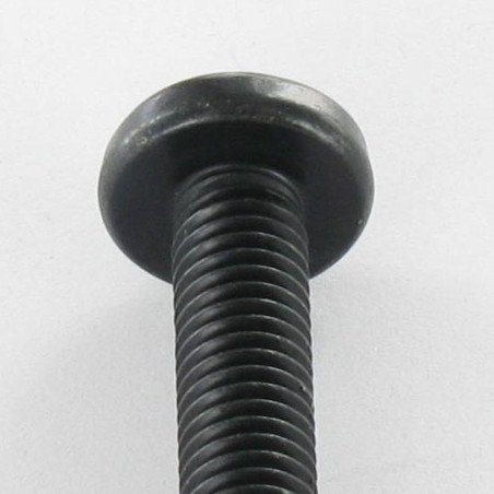 1 x Metalliruuvit leveä kupukantainen Pozi PZ11 M6X40 Musta sinkitty teräs