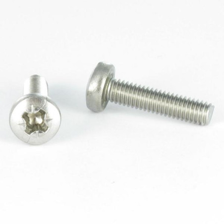 1 x Metalliruuvit leveä kupukantainen Pozi PZ12 M8X40 Sinkitty teräs