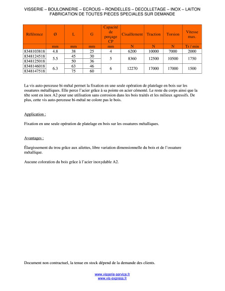 1 x Itseporautuva ruuvi Bimetalli uppokantainen Uritettu TORX T25 4,8x38