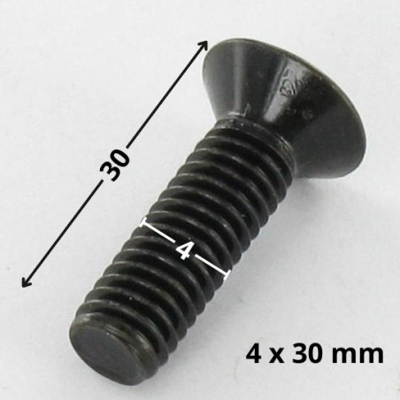 1 x Metalliruuvit uppokantainen Pozi PZ10 M4X30 Musta sinkitty teräs