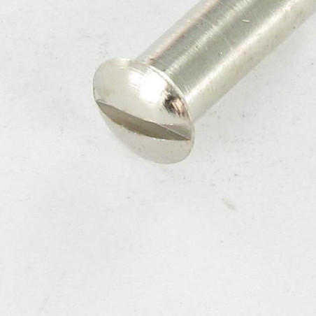 1 x Mutteri Sitoja Kupumainen uppokanta Halkaistu M4X12 5X16 Messinkikromi
