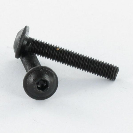 1 x Metalliruuvit Pyöreä suuri pää Kuusikulmainen ontto Laippakanta Avain 4 HC4 M6X20 Luokka 10.9 Musta sinkitty