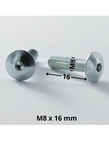 1 x Ruuvi "Kupolipultti M8X16 Avain 5 HC5...