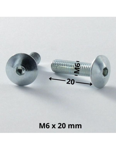 1 x Ruuvi "Kupolipultti M6X20 Avain 4 HC4...