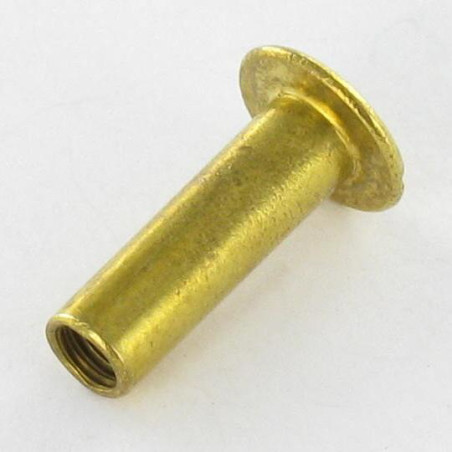 1 x Mutteri Sitoja Kupumainen uppokanta Halkaistu M4X13 5.4X19 Messinki