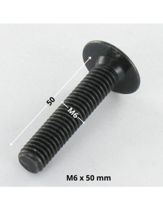 Ruuvi "Kupolipultti M6X50 Avain 4 HC4 Musta sinkitty teräs 2