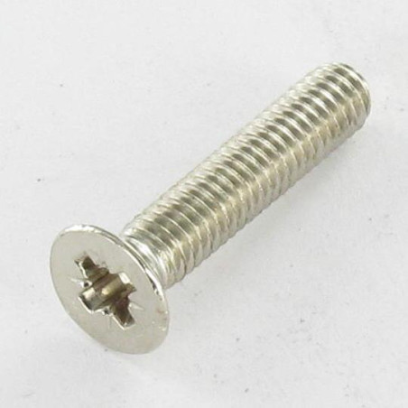 1 x Metalliruuvit uppokantainen Pozi PZ10 M4X20 Nikkelöity teräs