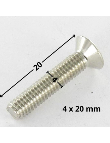 1 x Metalliruuvit uppokantainen Pozi PZ10 M4X20...