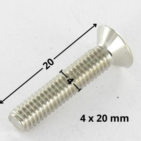 1 x Metalliruuvit uppokantainen Pozi PZ10 M4X20 Nikkelöity teräs