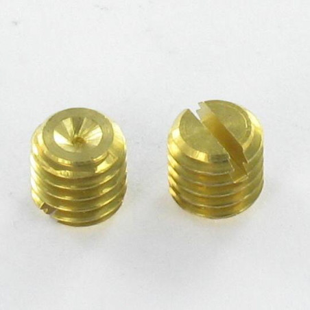 1 x Metalliruuvit Päätön Halkaistu Messinki M6X6 Kartiomainen pää