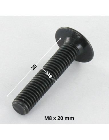 1 x Ruuvi "Kupolipultti M8X20 Avain 5 HC5 Musta...