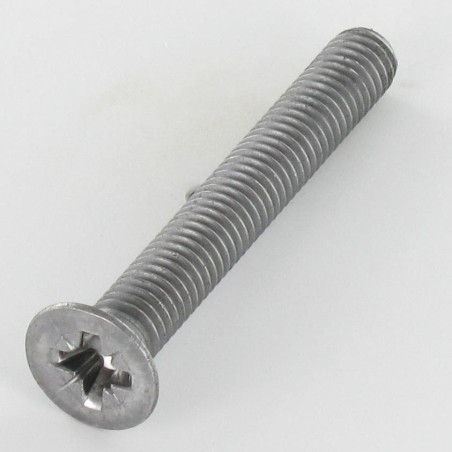 1 x Metalliruuvit uppokantainen Pozi PZ11 M6X45 Raakateräs