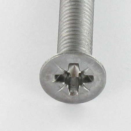 1 x Metalliruuvit uppokantainen Pozi PZ11 M6X45 Raakateräs