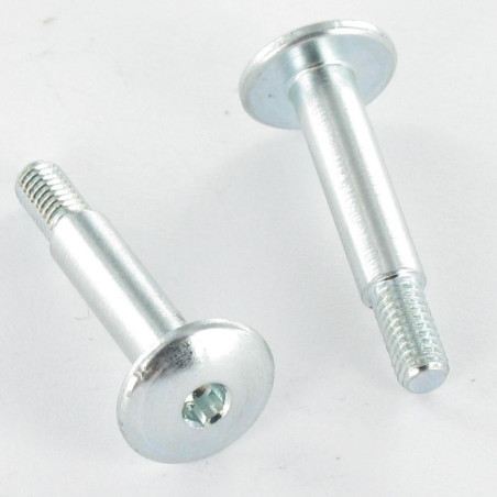 1 x Metalliruuvit Olakkeella Litteä pää Kuusikulmainen ontto M4/8 5X27 Sinkitty teräs