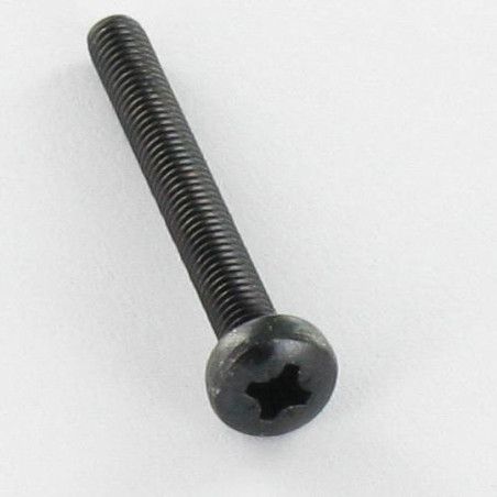 1 x Metalliruuvit Ruostumaton teräs A2 leveä kupukantainen Pozi PZ10 M5X25 Musta