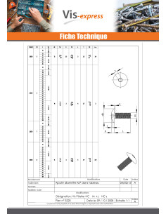 Ruuvi "Kupolipultti M6X50 Avain 4 HC4 Sinkitty teräs... 2