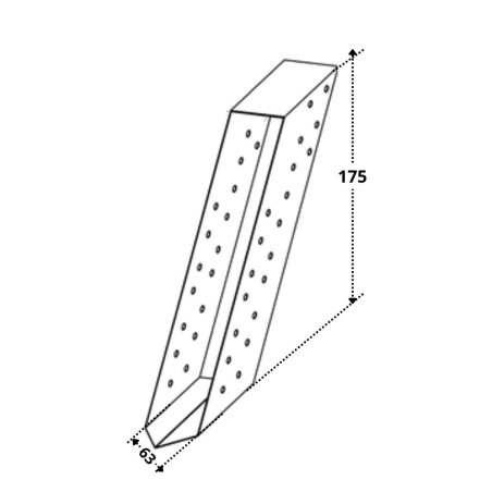 1 x Puupalkkiliitin Sendzimir 63X175