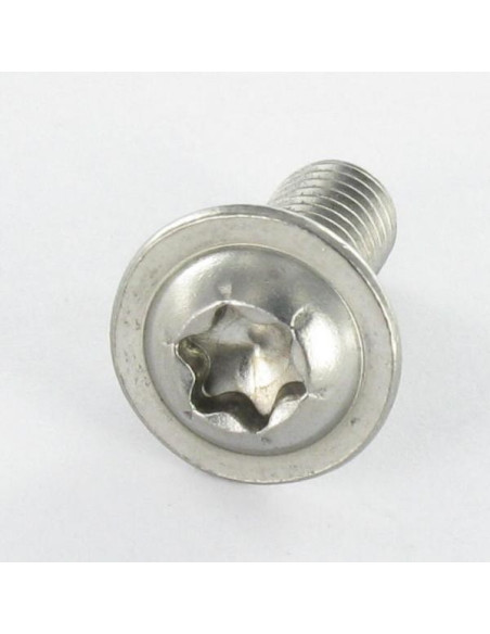 1 x Metalliruuvit Kupupää Laippakanta TORX T25 M5X14 Kokonaan kierteytetty Ruostumaton teräs A2