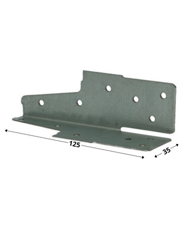 1 x Kiinnitin Kiinnityspisteet 35X125 Sendzimir