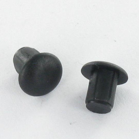 1 x Tulppa Rungon halkaisija 7 Pään halkaisija: 16 Pään alapuolinen pituus 6.5 Polyetylen RAL 9005 pikimusta
