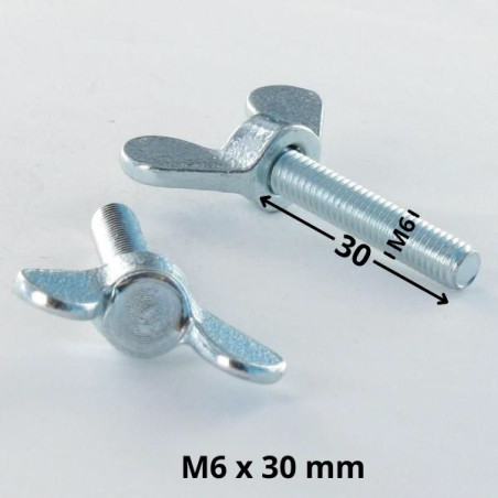 1 x Ruuvi Korvat M6X30 Sinkitty teräs