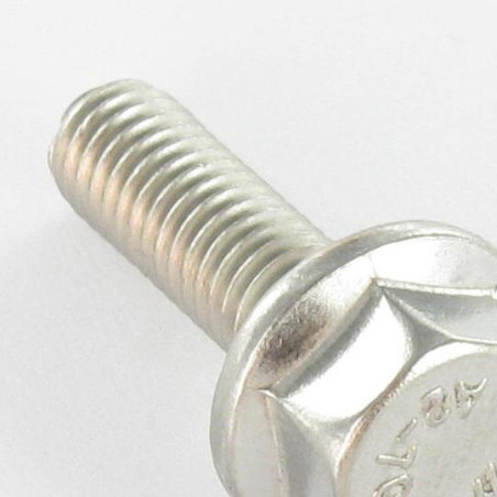 1 x Metalliruuvit Kuusiopää TH Uritettu laippakanta M10X45 Ruostumaton teräs A4