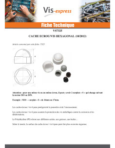 Mutterin suojus tai ruuvin pään suojus Kuusiopää TH M20... 2