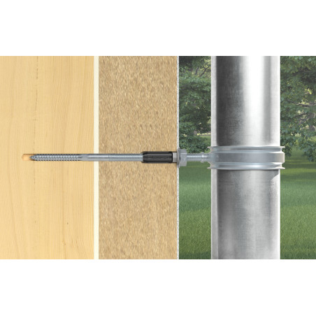 1 x Etäasennus THERMAX Fischer 10/140 M10 Sinkitty teräs
