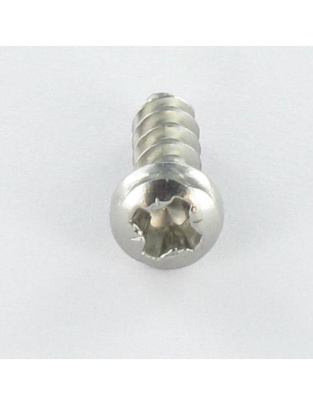 1 x "PVC-ruuvi Kupumainen lieriöpää Pozi 3,5 x 10 Kierre 30 Aste Ruostumaton teräs A2