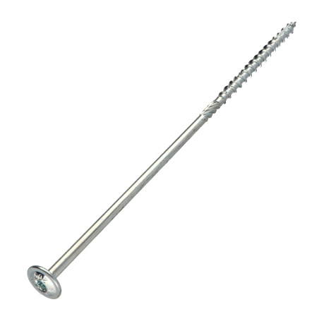 1 x "Puu- ja lastulevyruuvi Levypää TORX T40 "Halkeamista estävä kärki 10X180 Osittain kierteytetty Sinkitty teräs