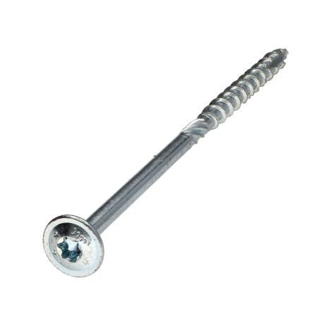 1 x "Puu- ja lastulevyruuvi Levypää TORX T40 "Halkeamista estävä kärki 10X140 Osittain kierteytetty Sinkitty teräs