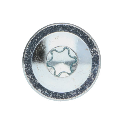 1 x "Puu- ja lastulevyruuvi Levypää TORX T40 "Halkeamista estävä kärki 10X140 Osittain kierteytetty Sinkitty teräs
