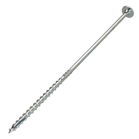 1 x "Puu- ja lastulevyruuvi Levypää TORX T40 "Halkeamista estävä kärki 8x300 Osittain kierteytetty Sinkitty teräs
