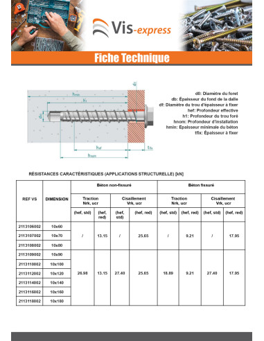 1 x Betoniruuvi Kuusiopää TH Laippakanta TORX...
