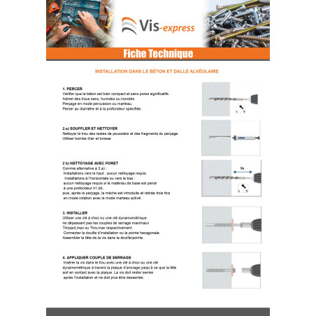 1 x Betoniruuvi Kuusiopää TH Laippakanta T13 8x140 Sinkitty teräs