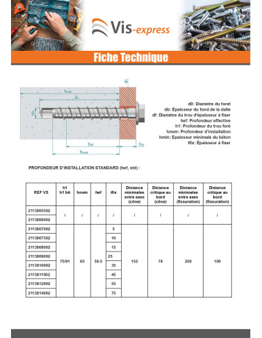 1 x Betoniruuvi Kuusiopää TH Laippakanta T13...