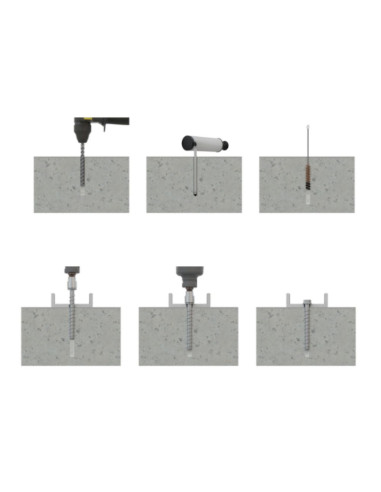 1 x Betoniruuvi Kuusiopää TH Laippakanta T21...