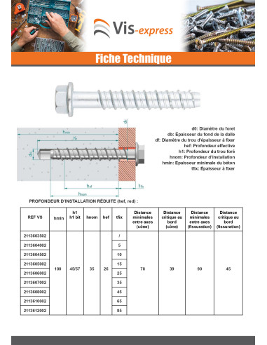 1 x Betoniruuvi Kuusiopää TH Laippakanta TORX...