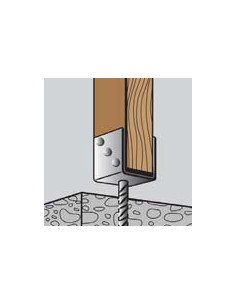 Postin pohja Muoto U 60X100X91 varmgalvanisert stål" 2