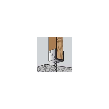 1 x Postin pohja Muoto U 60X100X91 varmgalvanisert stål"