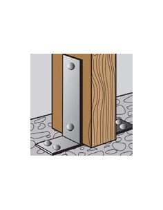 Postin pohja Muoto U 71x50x200 varmgalvanisert stål" 2