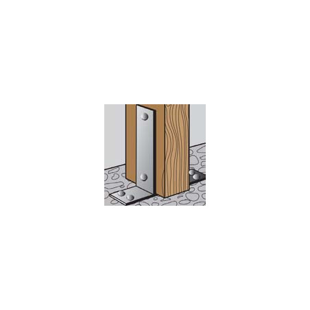 1 x Postin pohja Muoto U 71x50x200 varmgalvanisert stål"