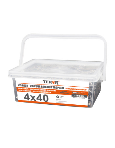 1 x Sanko 455 Ruuvi DECK TEKOR 4X40...