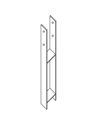 1 x Postin pohja Muoto H 91x600x60x6...