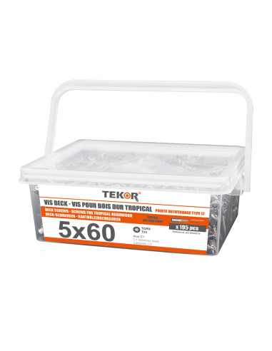 1 x Sanko 195 Ruuvi DECK TEKOR 5x60...