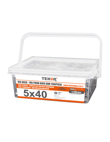 1 x Sanko 230 Ruuvi DECK TEKOR 5x40...