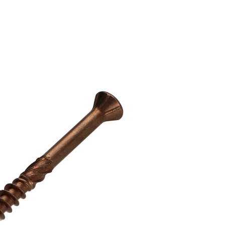 1 x Terassiruuvi TEKOR Kupumainen uppokanta TORX T25 5x50 "Halkeamista estävä kärki Ruostumaton teräs A4 Ruskea