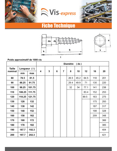 1 x Ankkuriruuvit 8x80 varmgalvanisert stål"